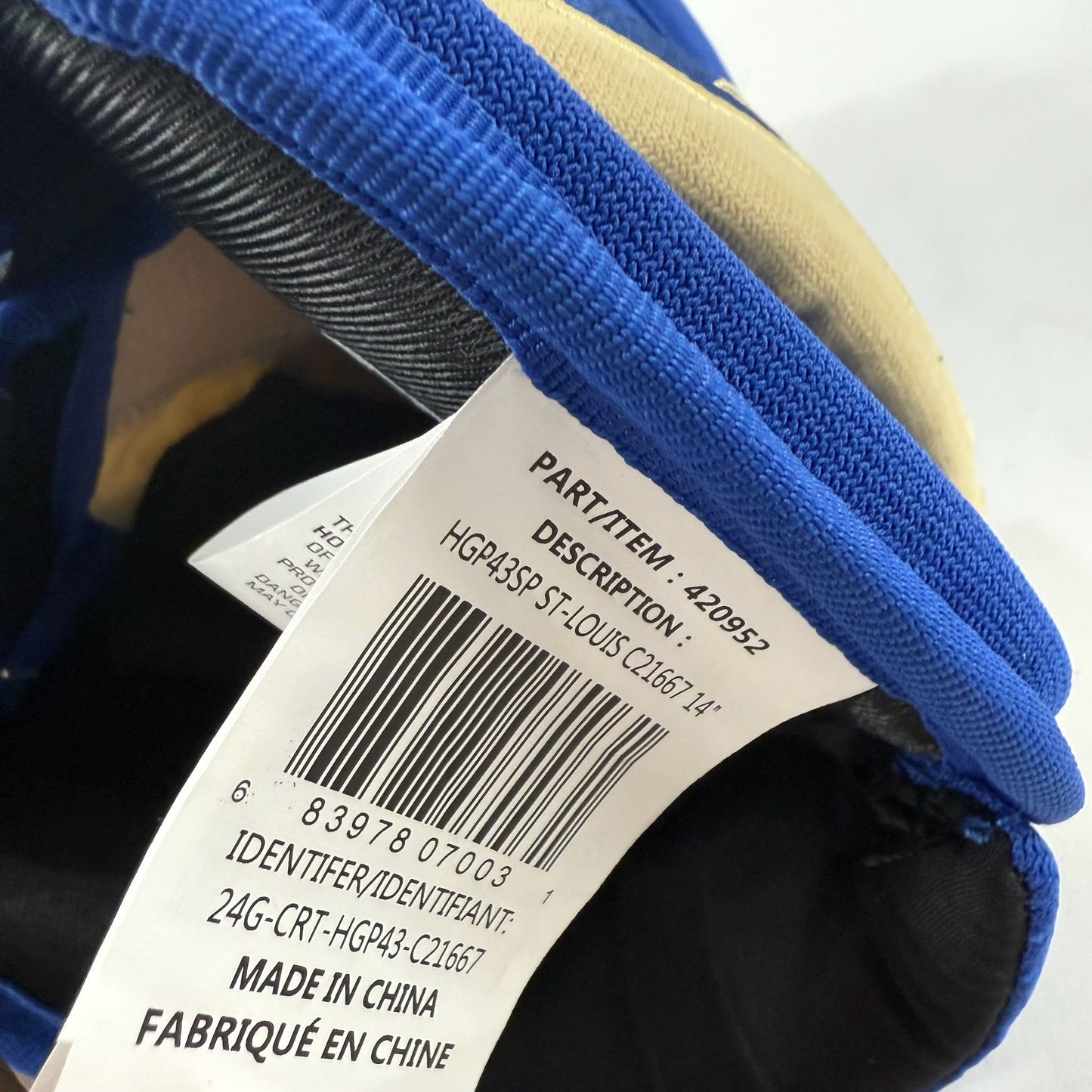 New STL Blues Heritage CCM HGP43 Pro Gloves | 14" | D157