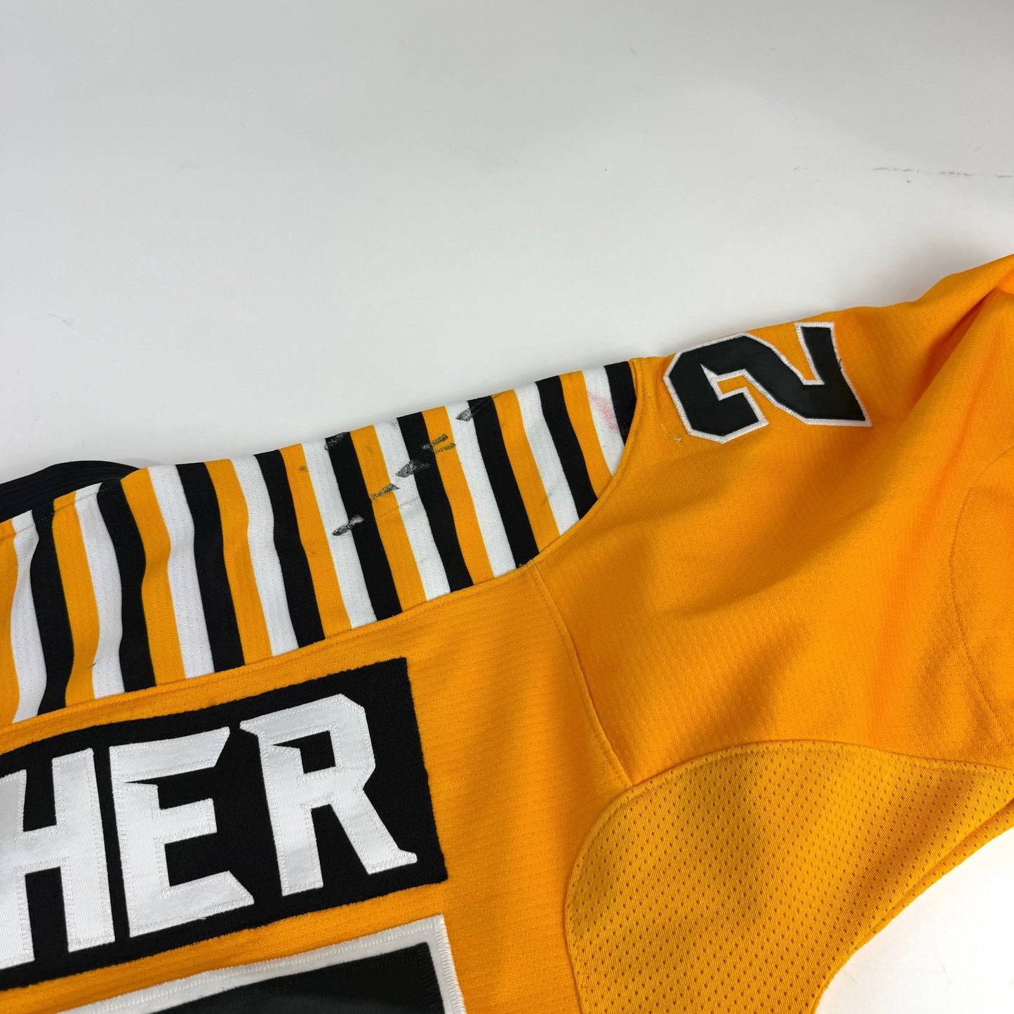 Yellow JOG Adrian College Game Jersey | Size 52 | Hatcher #27 - Top Flight Hockey