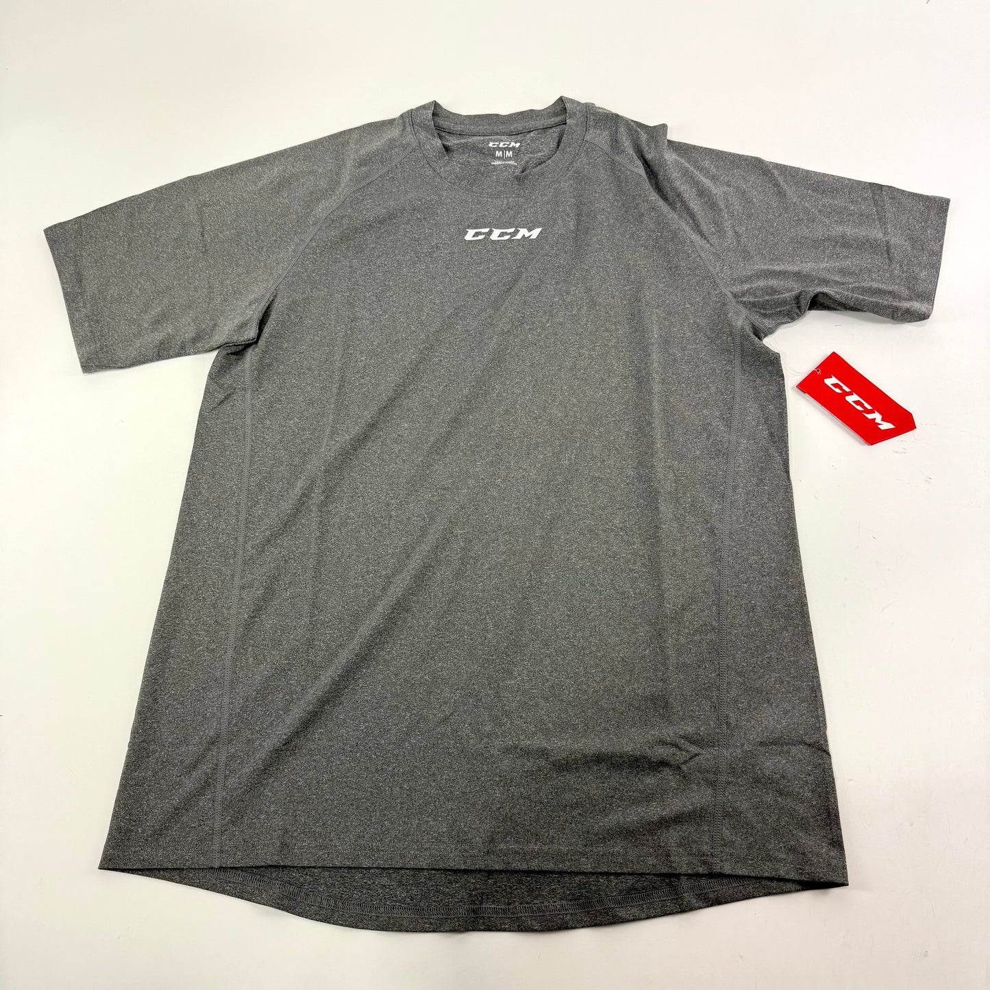 New Grey CCM Men's Loose fit Short Sleeve Shirt | Senior M | #191520510718