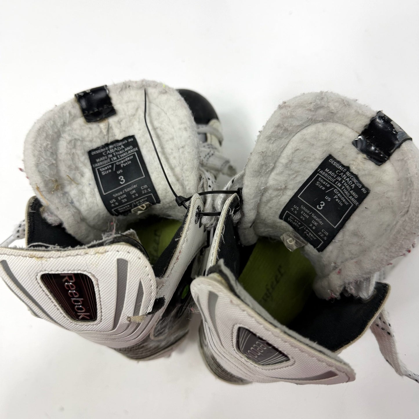 Used White Reebok 6K Skates | Size 3 D | AB488