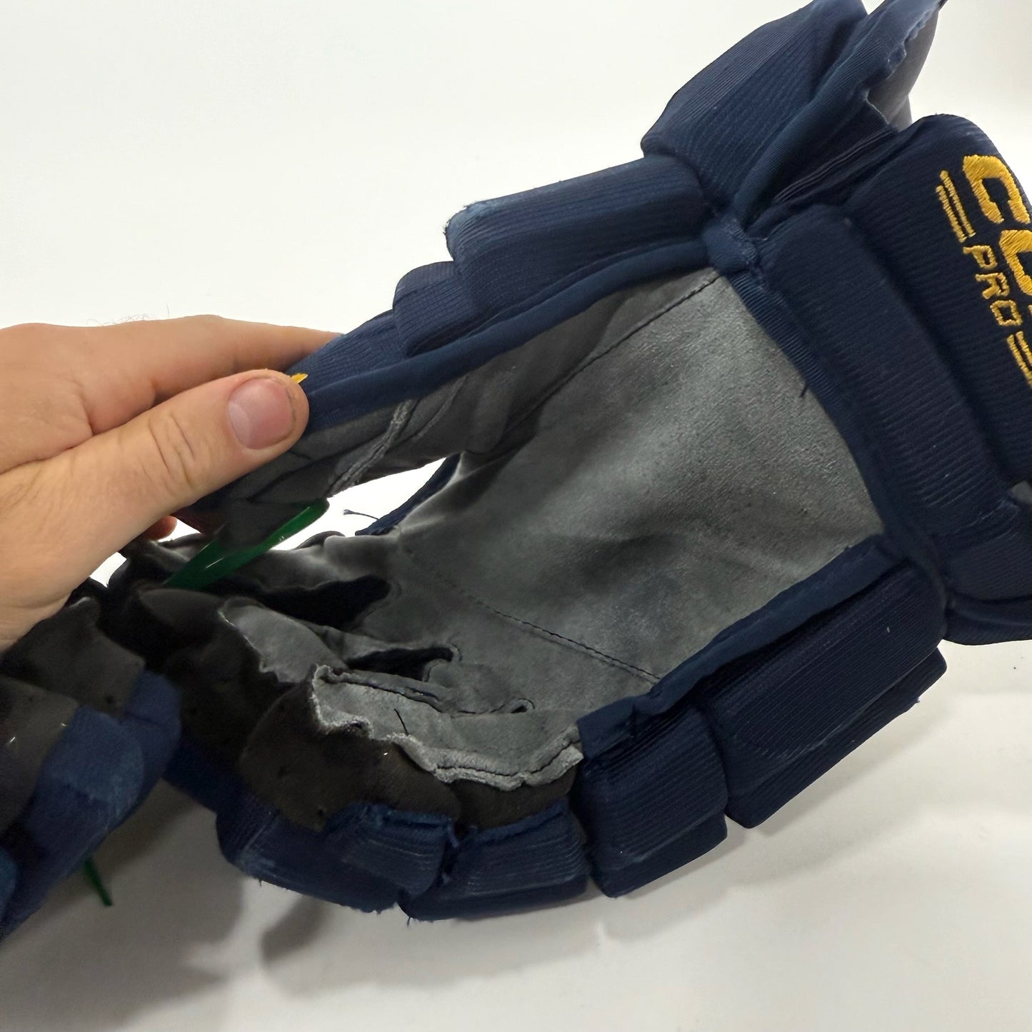 Used Navy STL Blues CCM HGCL Gloves | 15" | Faksa | D180