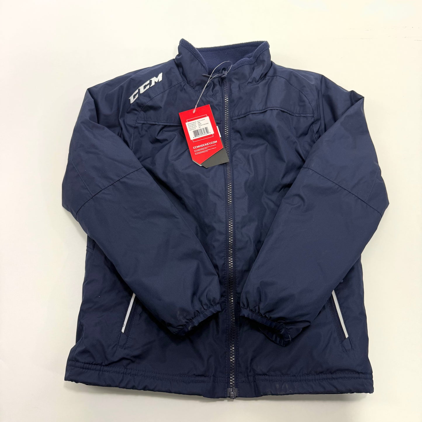 New Navy CCM Youth Team Mid Weight Jacket | Youth S | #888600282640 - Top Flight Hockey
