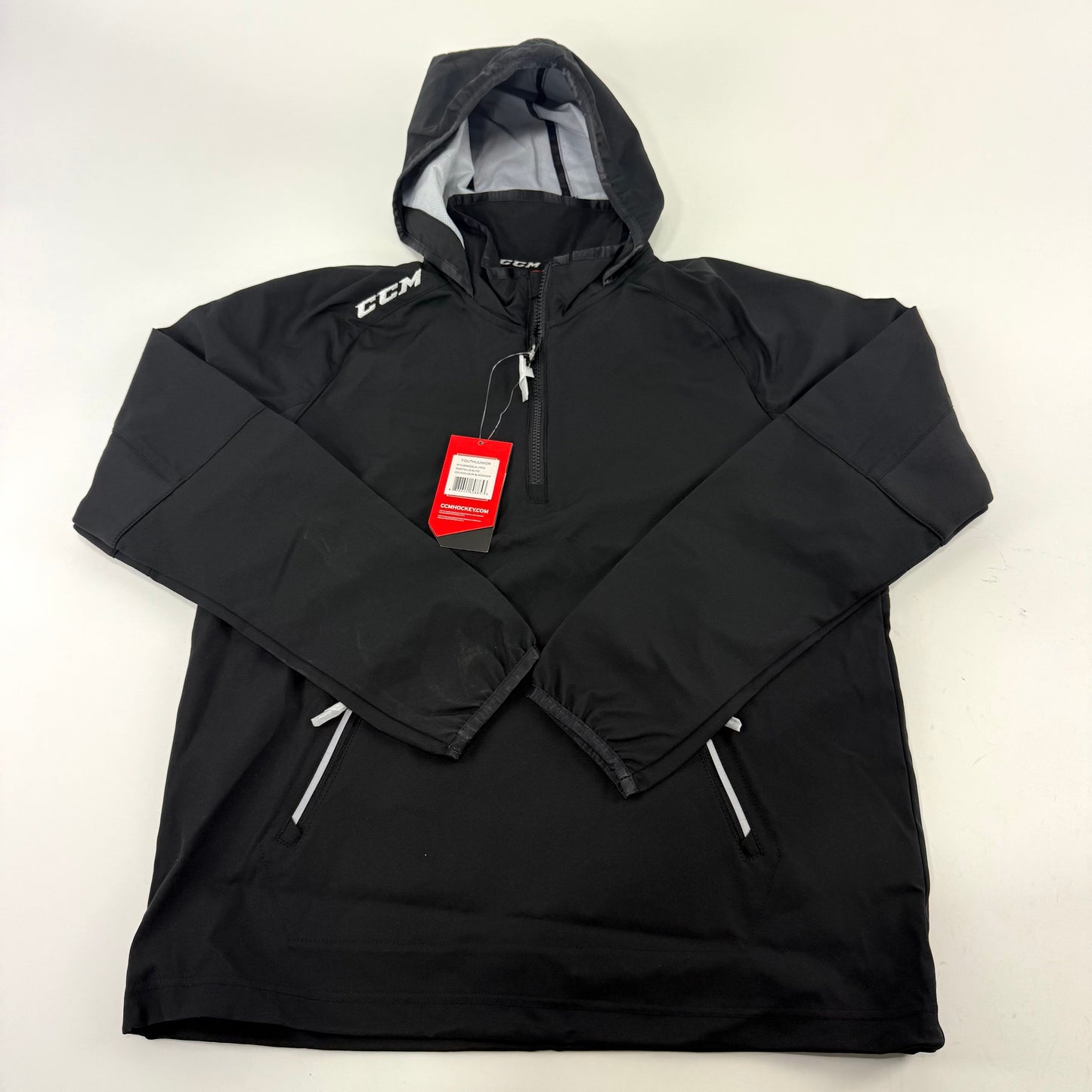 New Black CCM Youth Anorak Jacket | Youth XS | #888600608853