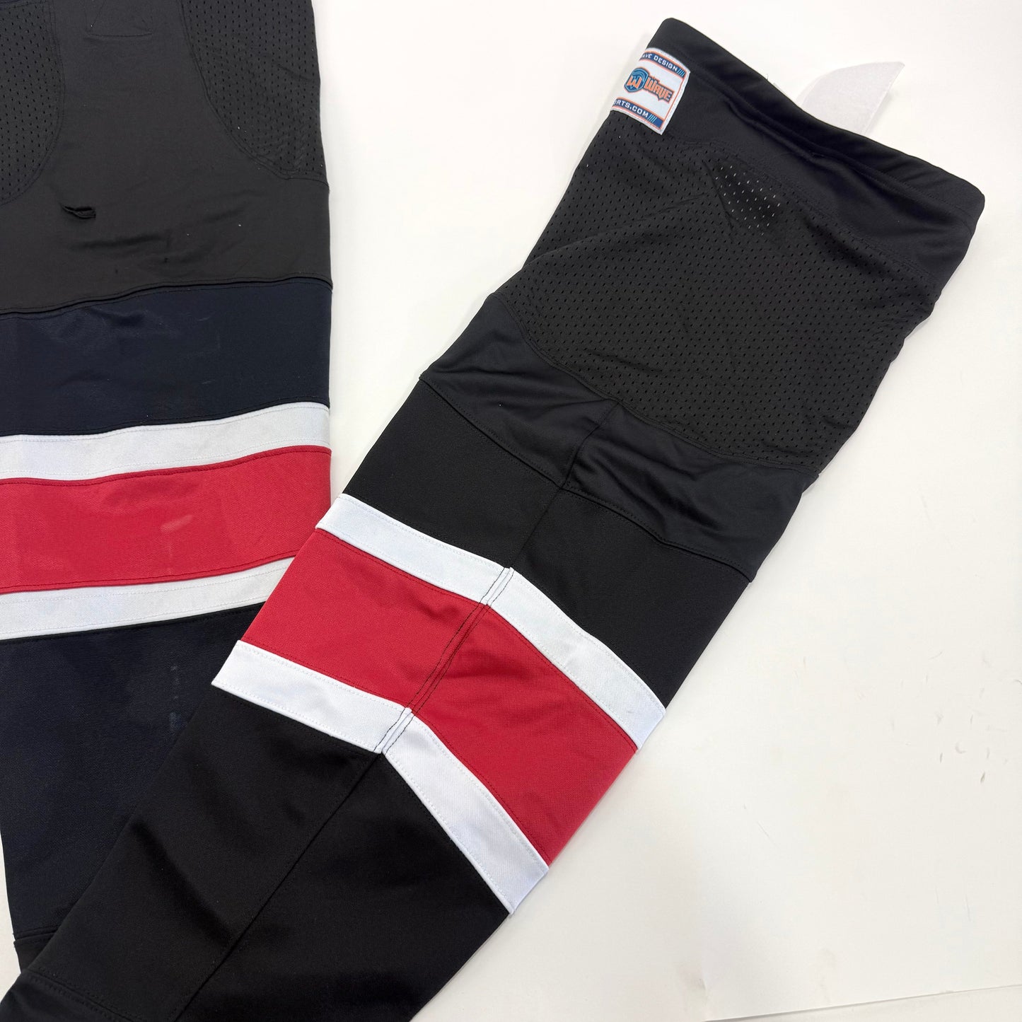 Black Game Used Chicago Steel Game Hockey Socks - Tidal Wave - Large