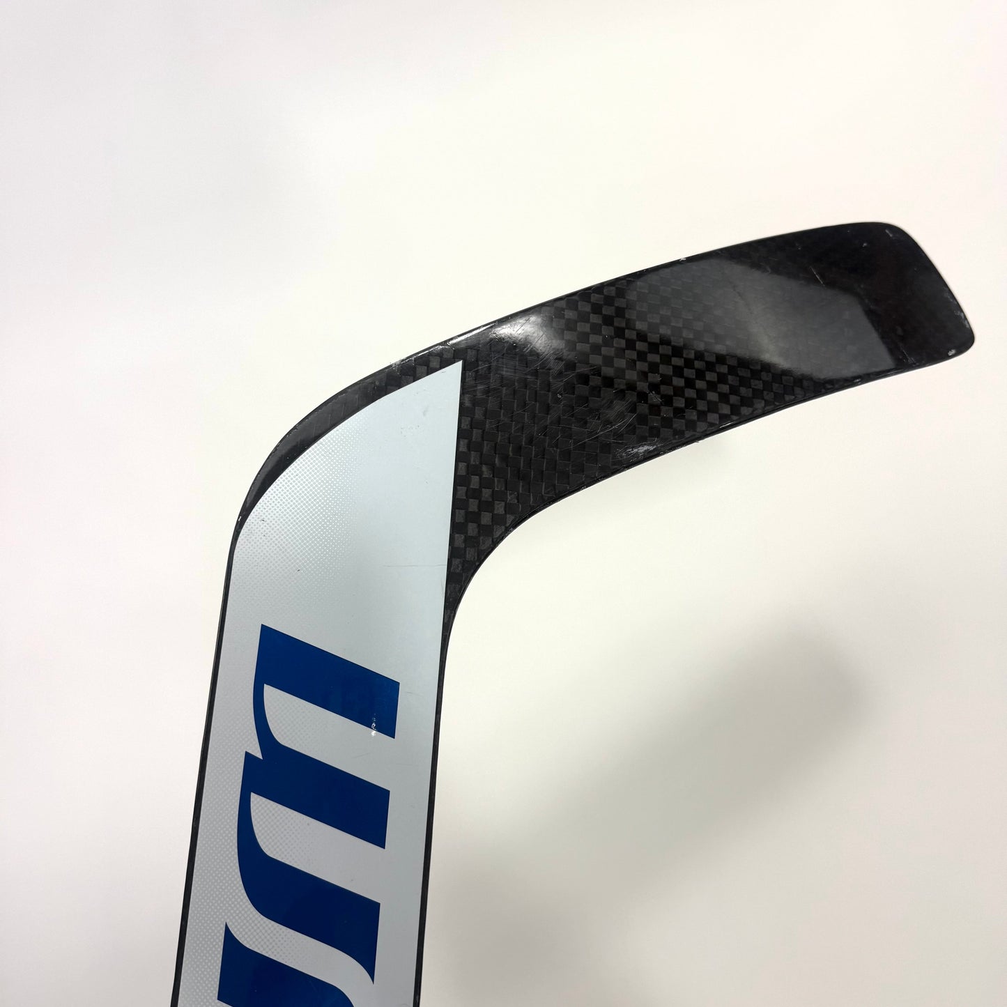 Used Regular White/Red/Blue Warrior Ritual V1Pro+ Goalie Stick | 25" Paddle P31 Curve | BH446