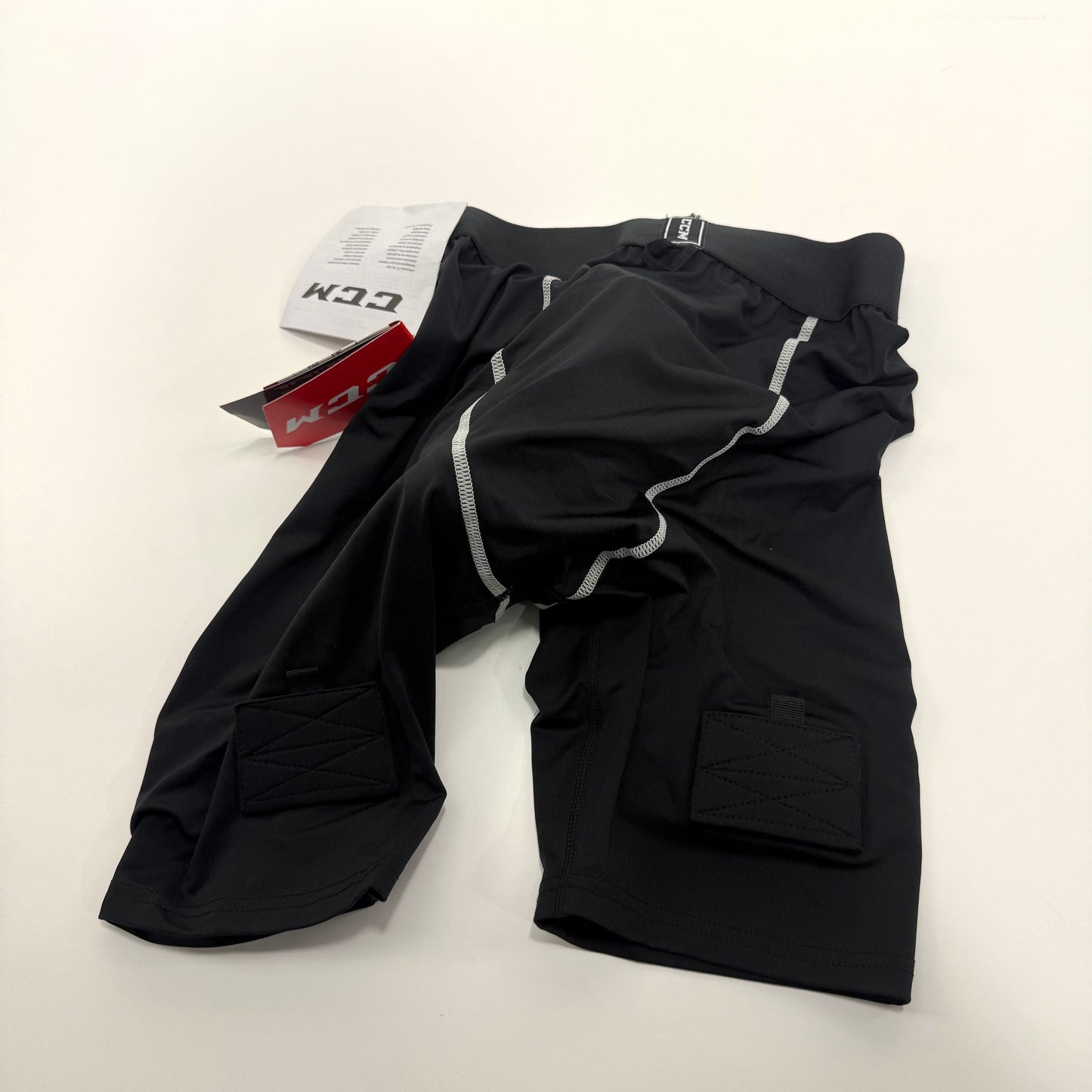 New Black CCM Mens Base Camp Jock Short with Velcro | Senior S | #191520519414 - Top Flight Hockey
