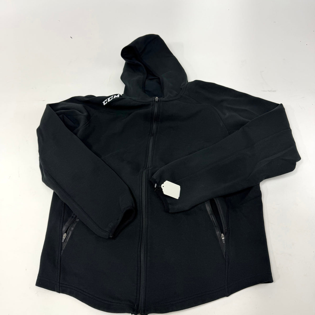 Used Black CCM Full Zip Hoodie | Senior Large | AB248