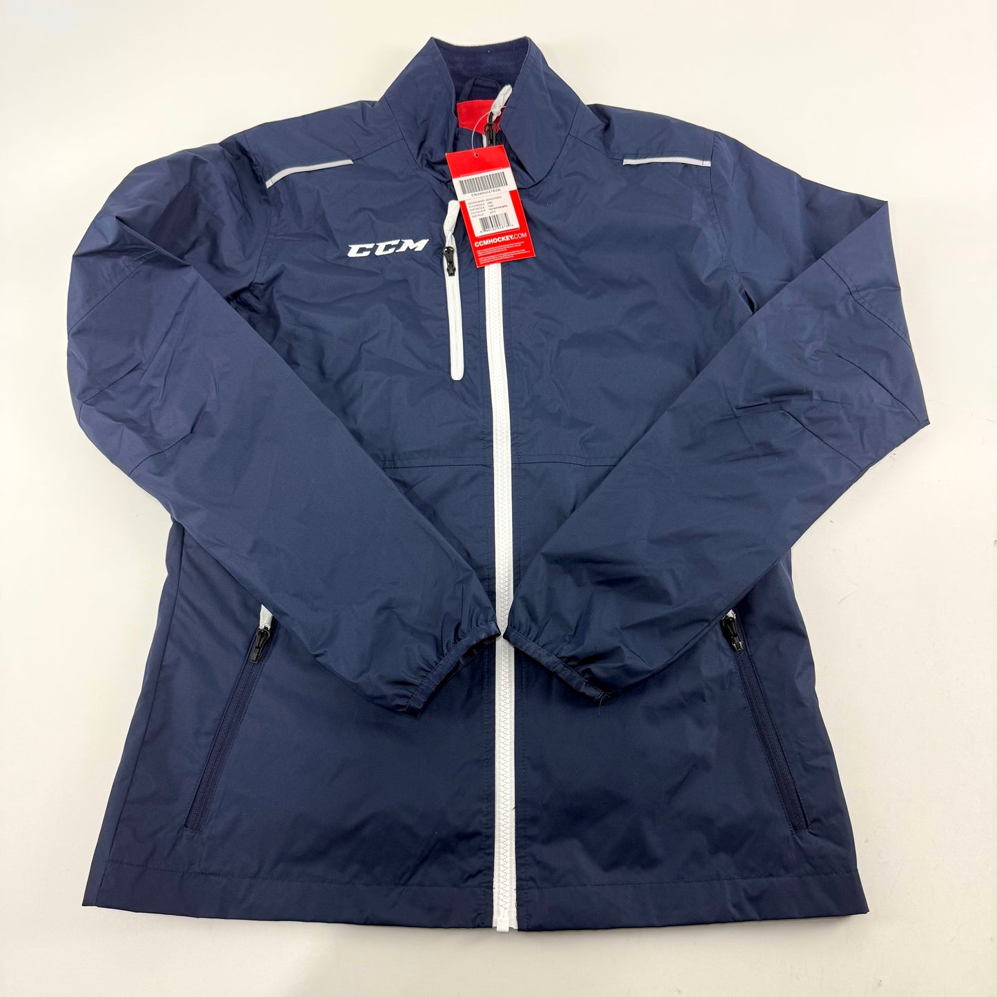 New Navy CCM Mens Hockey Warm Up Jacket | XS | #888162928734