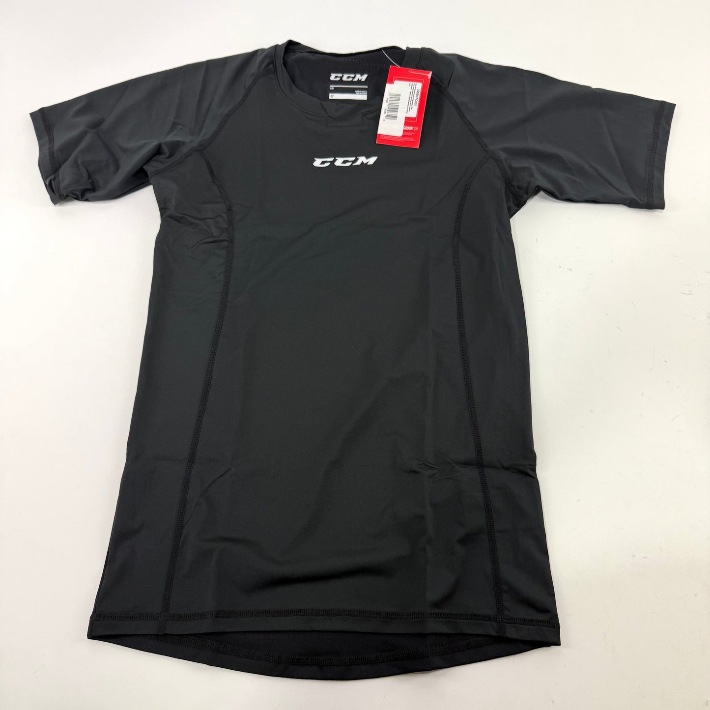 New Black CCM Mens Compression Short Sleeve Shirt | Senior L | #191520510350 - Top Flight Hockey