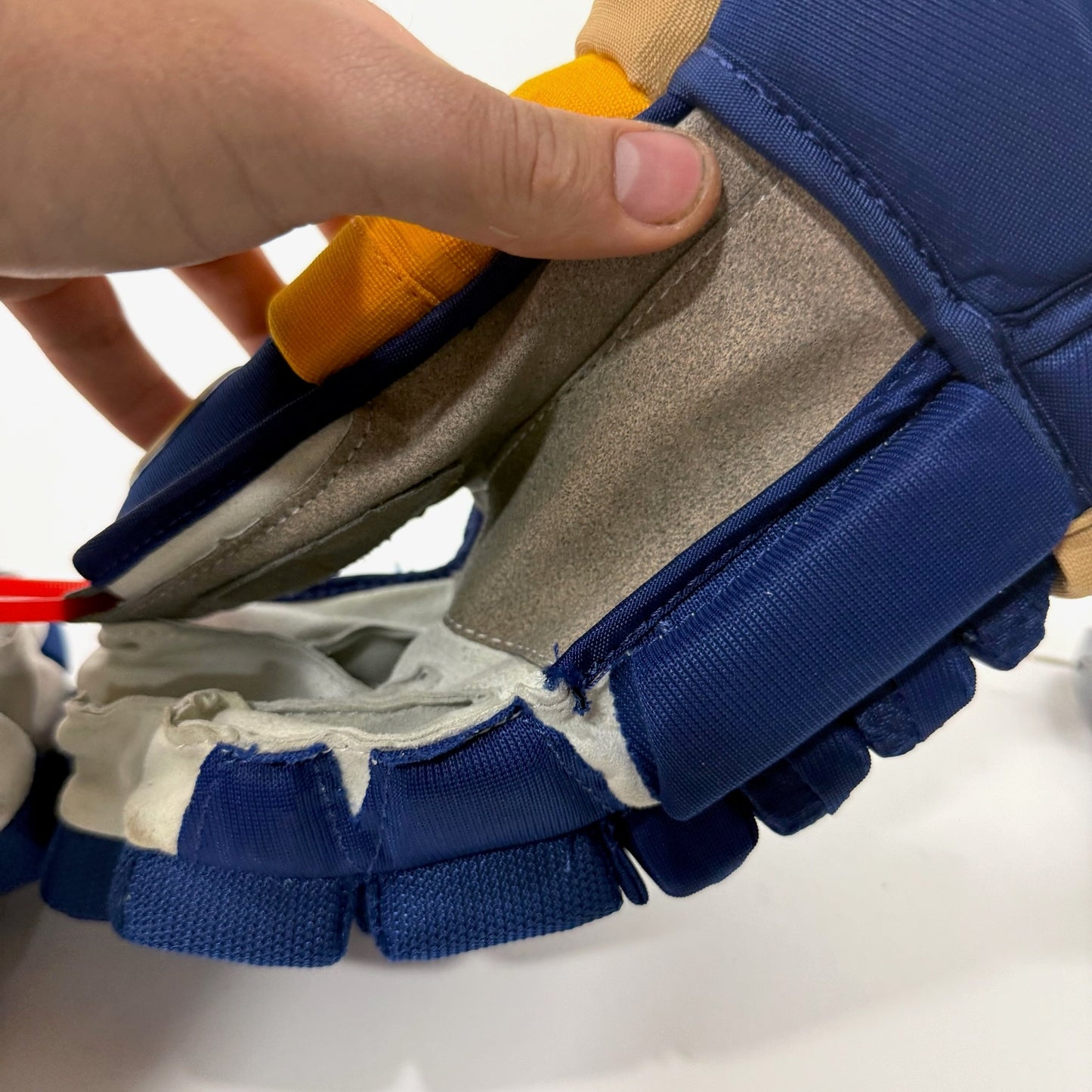 Used Once STL Blues Winter Classic Warrior Alpha QX Pro Gloves | 14" | D165 - Top Flight Hockey