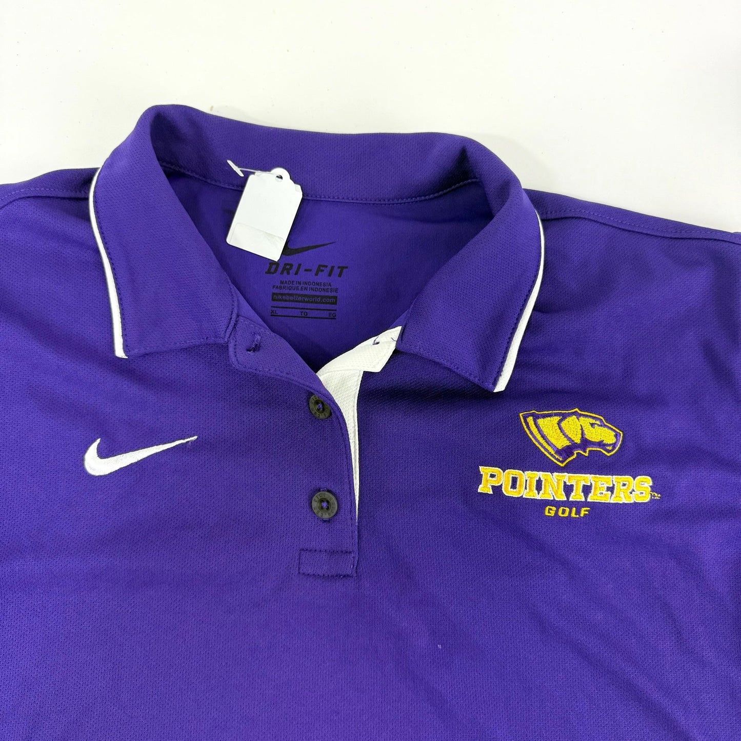 Used Purple Nike Womens UWSP Pointers Polo | Womens XL | #E306 - Top Flight Hockey