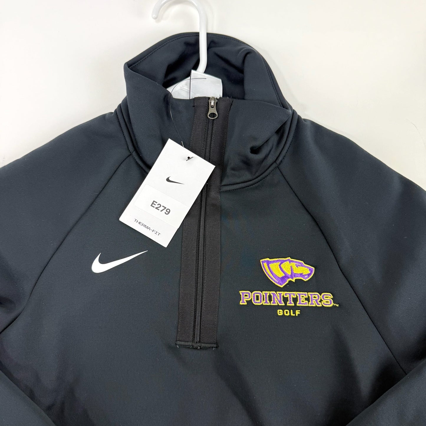 New Black Nike Womens UWSP Pointers Quarter Zip | Womens S | E279 - Top Flight Hockey