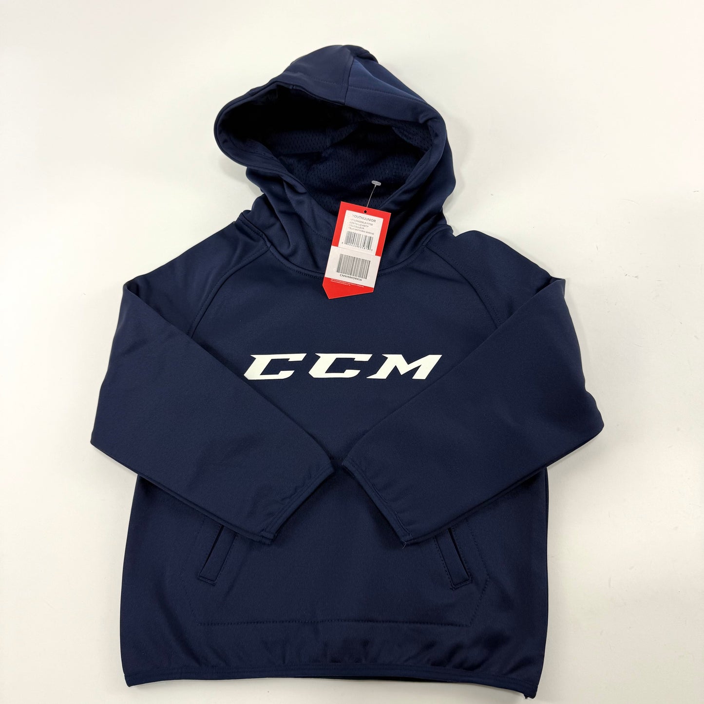 New Navy CCM Youth Core Tech Pullover Hoodie | Youth XS | #888600335810 - Top Flight Hockey