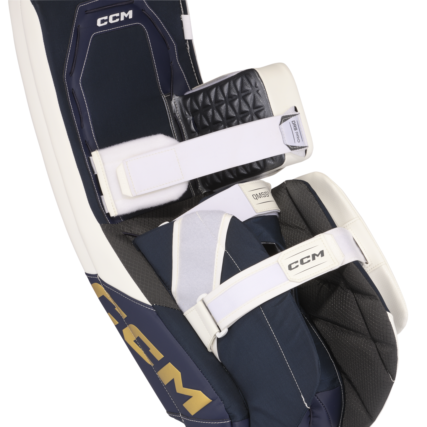 New CCM White Axis 2 Goalie Pads | 33+1" | #191520438258