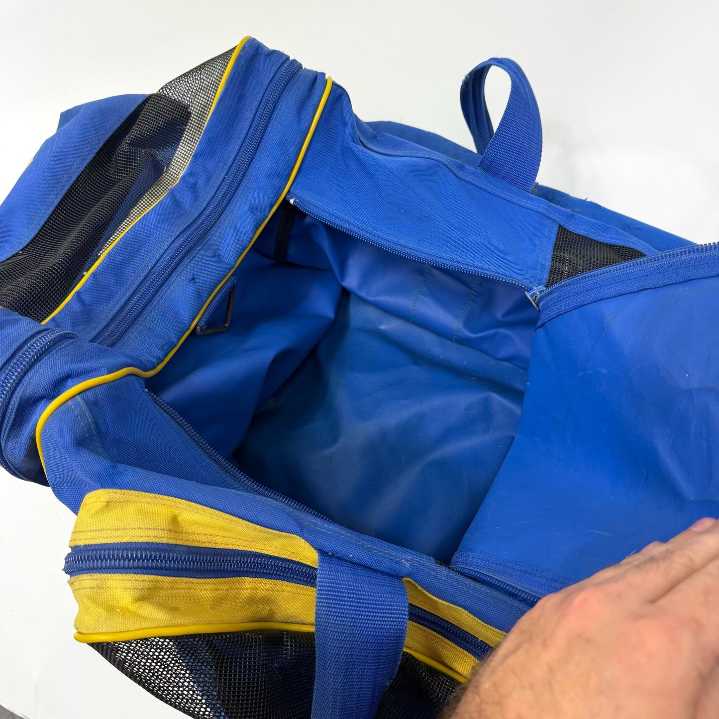 Used Blue and Yellow Tackla Player Bag | AB544