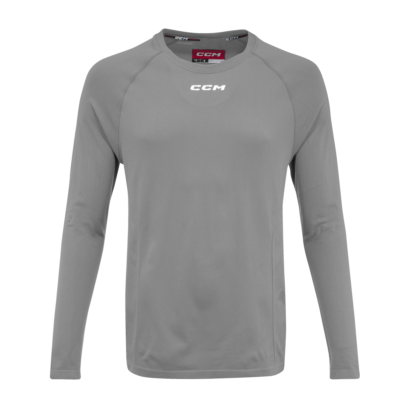 New CCM Dark Grey Long Sleeve Training Tee | Senior L | #191520704711 - Top Flight Hockey