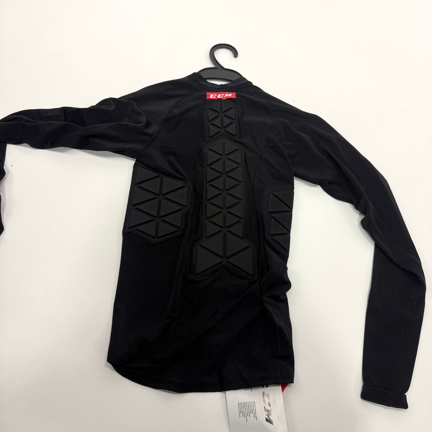 New Black CCM Youth Padded Player Long Sleeve Top | Youth S/M | #191520511524