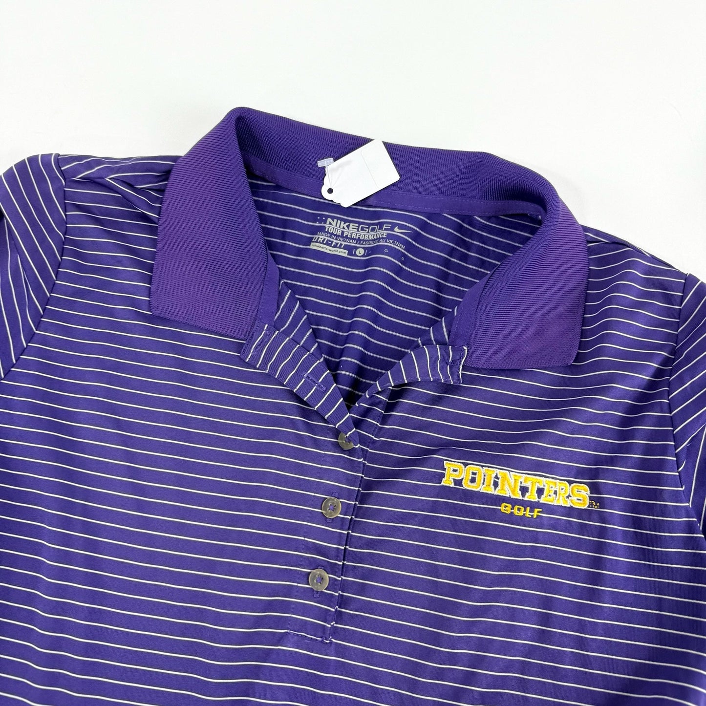 Used Womens Purple Nike UWSP Pointers Golf Polo | Womens Large | E300