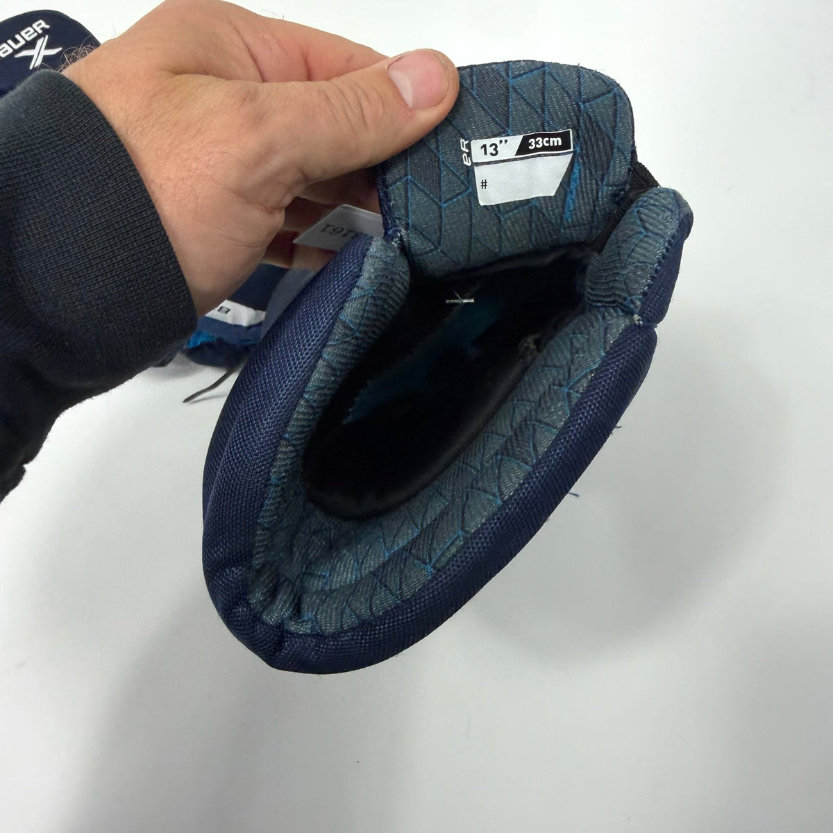 Used Navy Bauer X Gloves | 13" | AB161 - Top Flight Hockey
