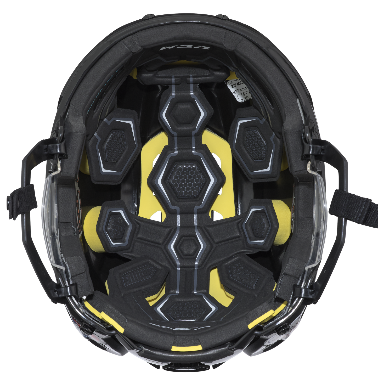 New Black Senior Small CCM Tacks 310 Helmet Retail - Top Flight Hockey