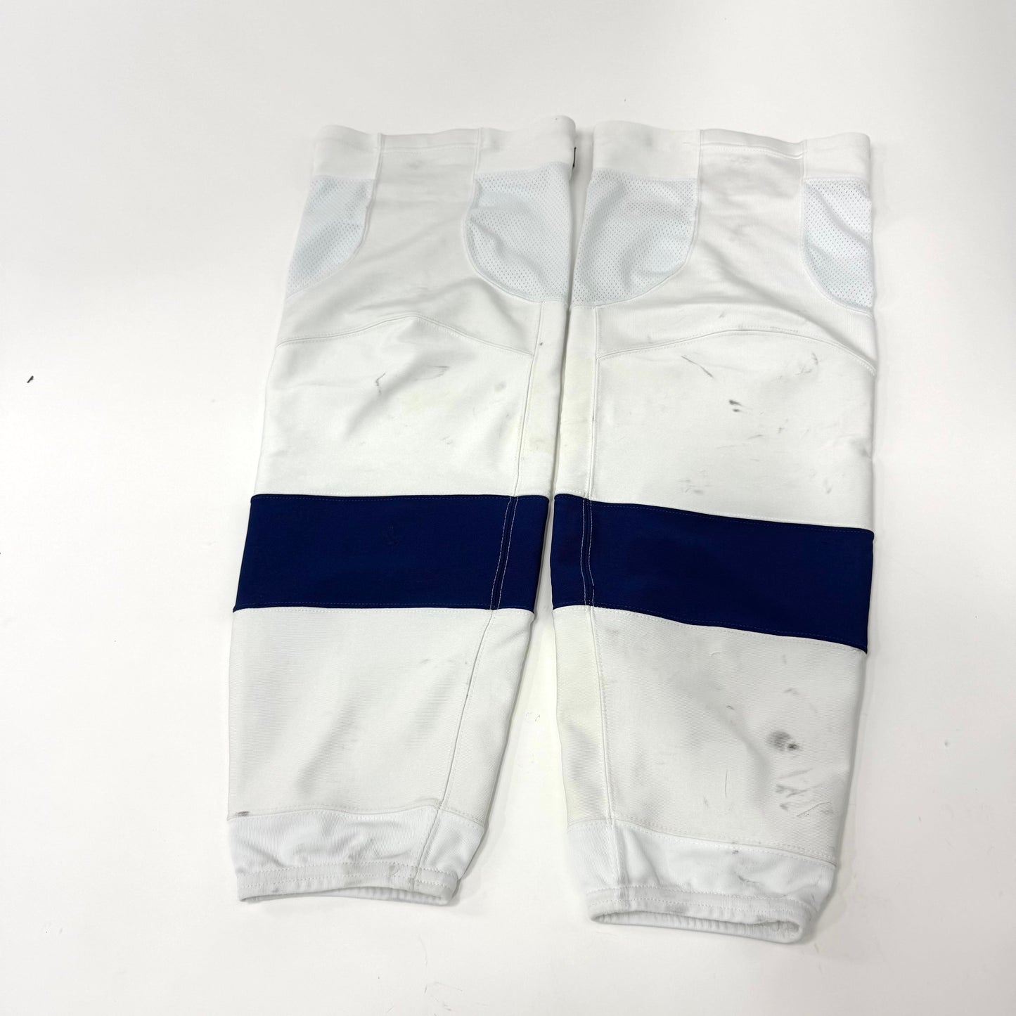 Used White Tampa Bay Lightning Game Socks | Large | Steven Stamkos #91 | BH572