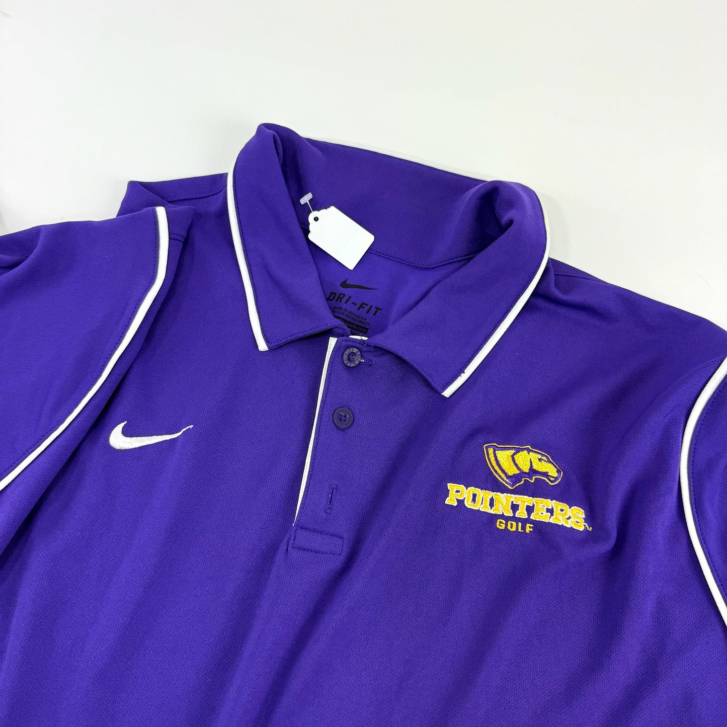 Used Purple Nike UWSP Pointers Golf Polo | Senior XXL | E269