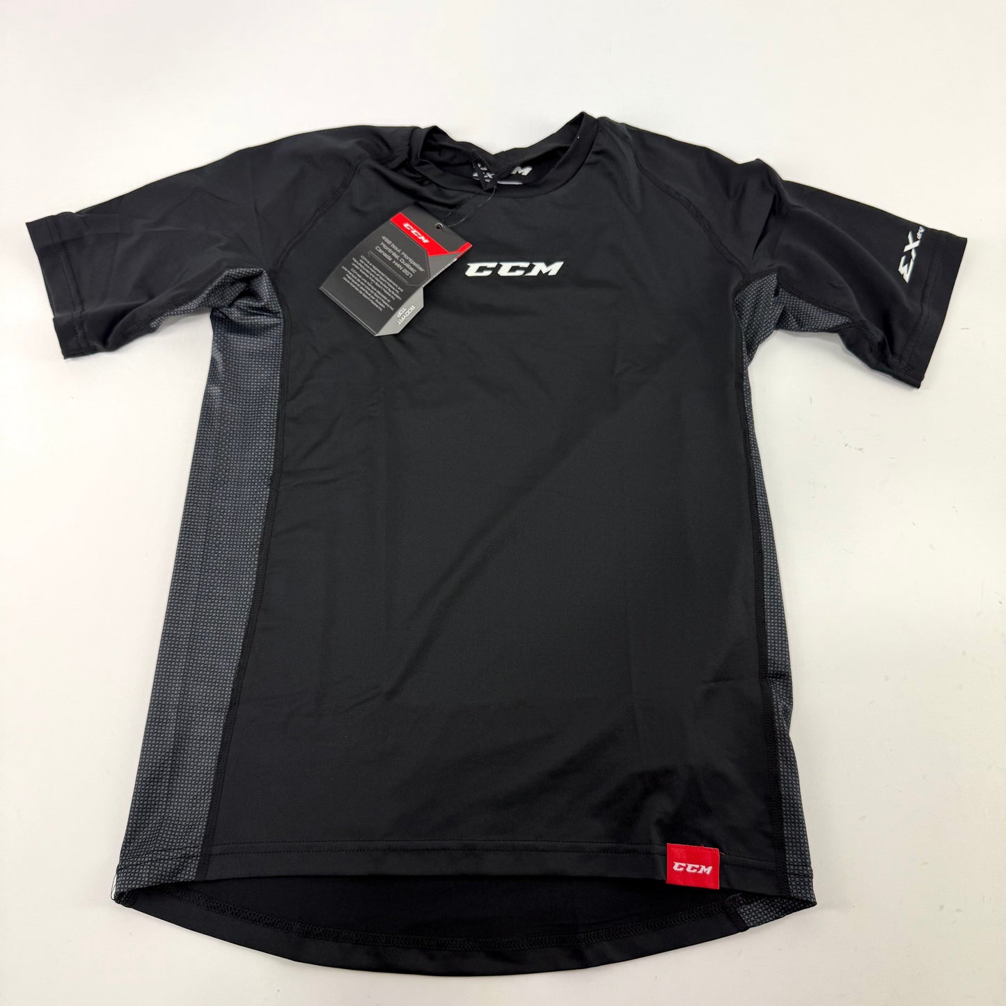 New Black Youth Short Sleeve Body Fit Shirt | Youth M | #191520520106 - Top Flight Hockey