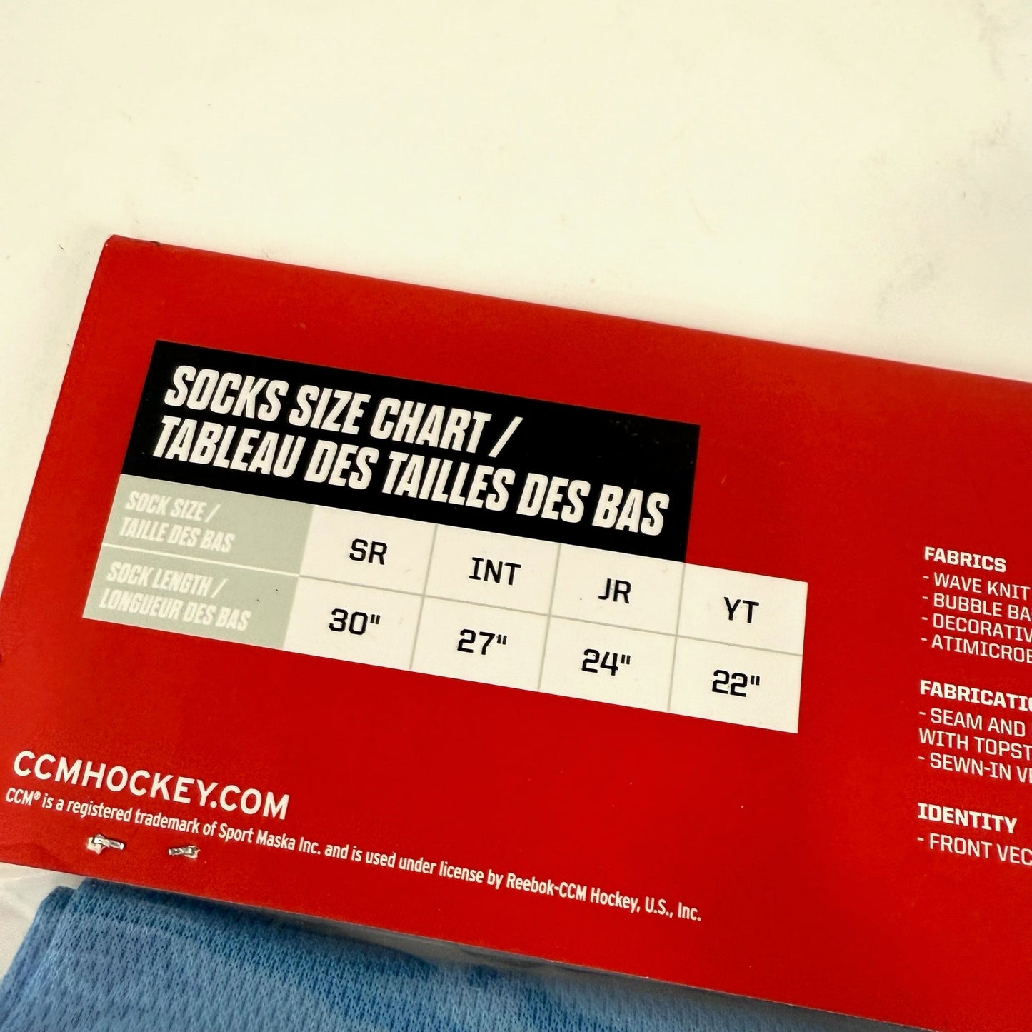 New Baby Blue CCM Practice Socks | Senior - Top Flight Hockey