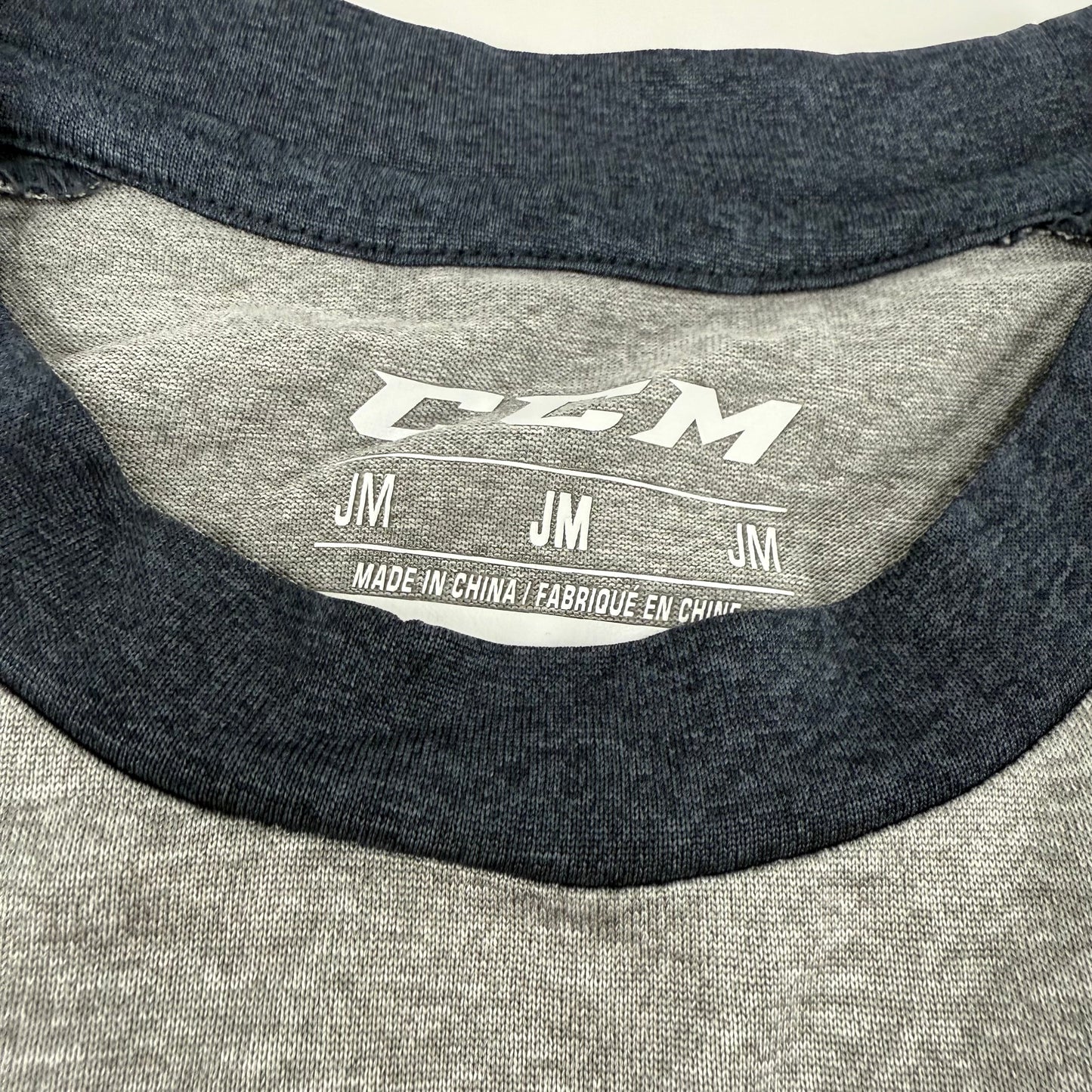 New CCM Youth Basecamp Two Tone Long Sleeve | Grey/Navy | Youth M #191520511197