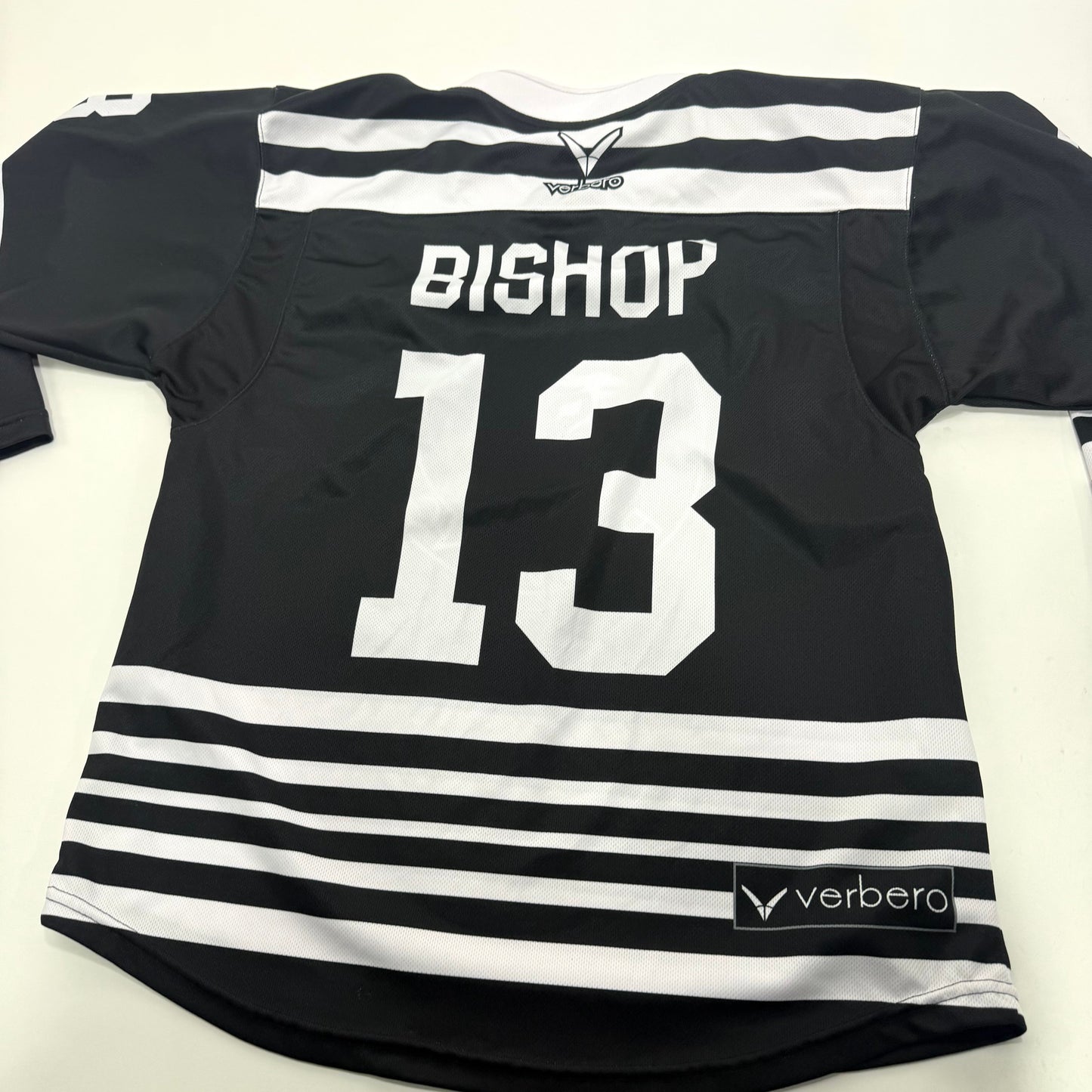Used Black and White Verbero Evil Horse Brewing Jersey | Large | A95 - Top Flight Hockey