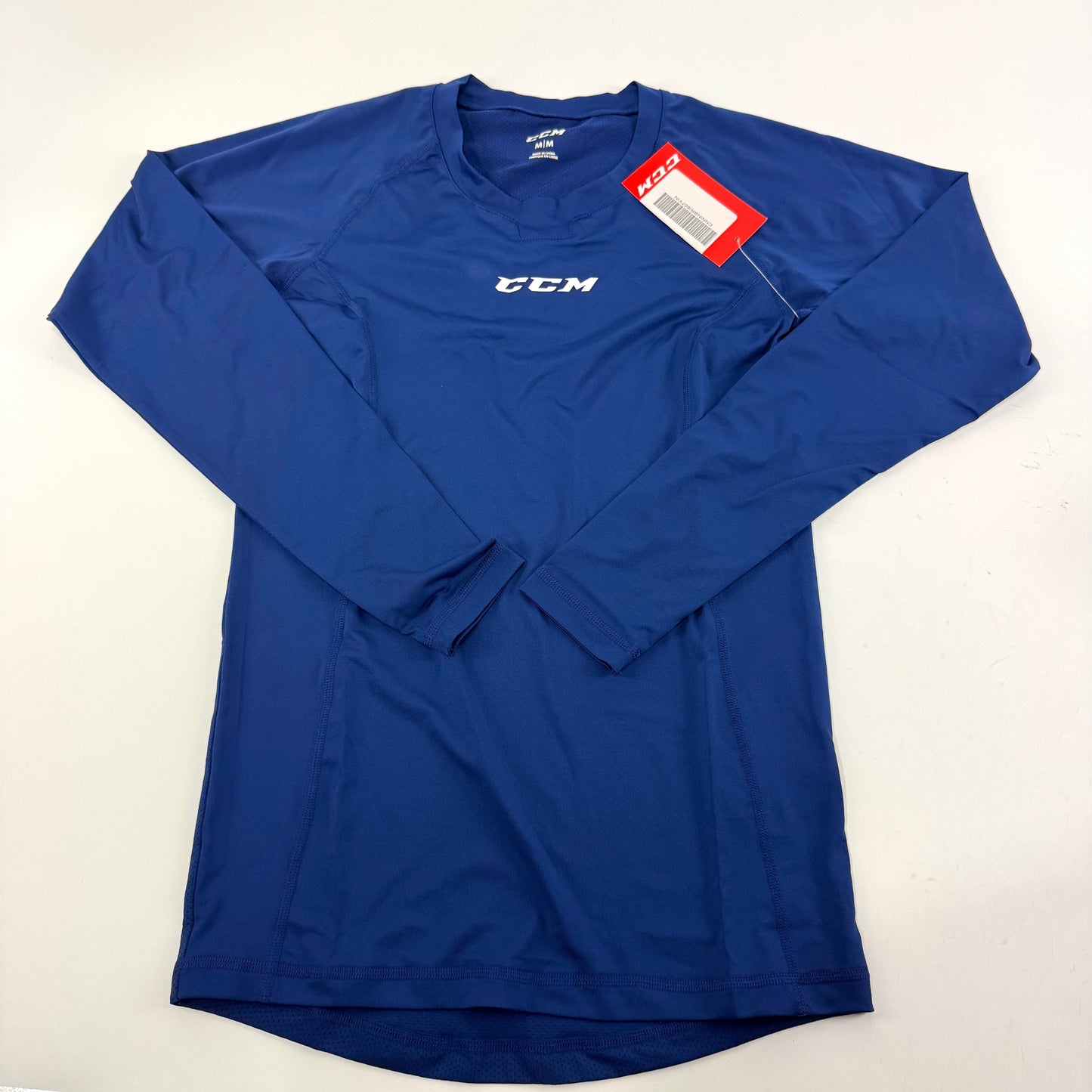 New Navy CCM Baselayer Compression Long Sleeve Shirt | Senior M #191520510442 - Top Flight Hockey