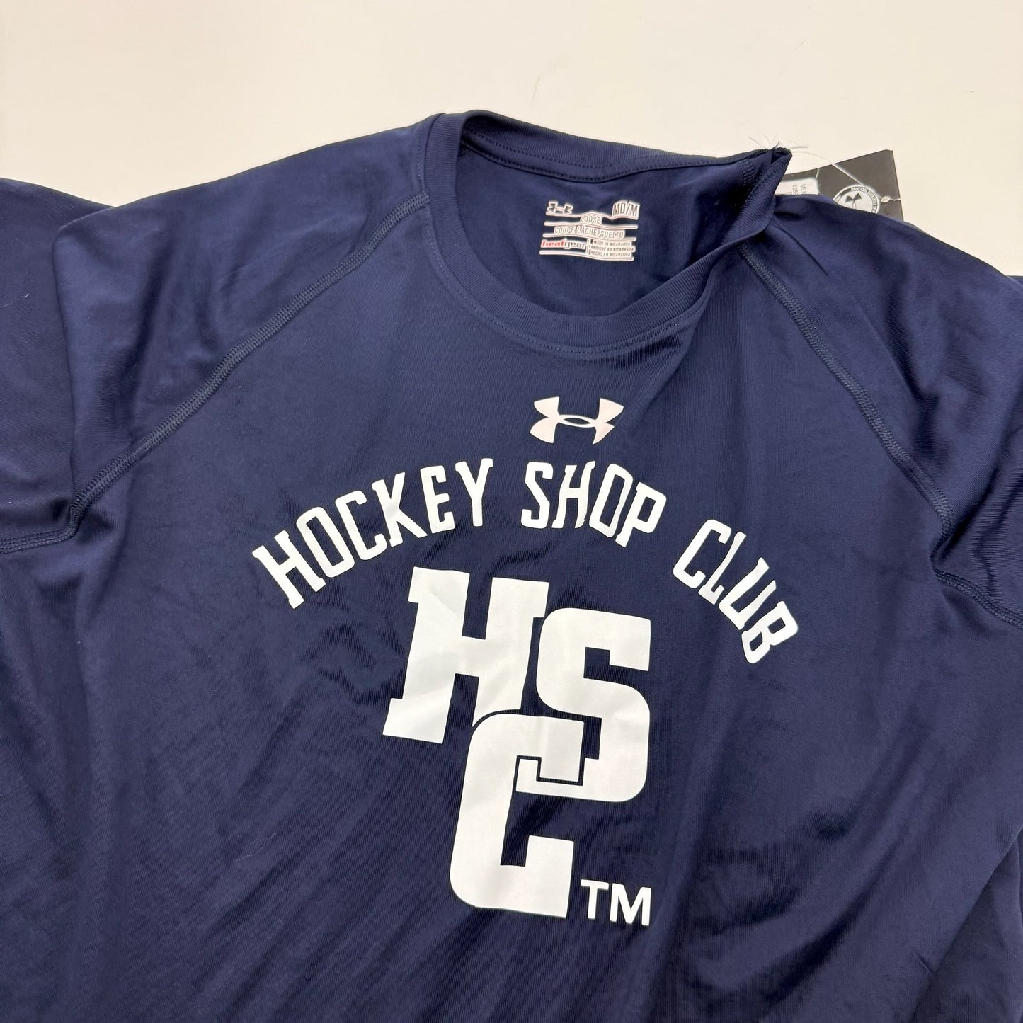 New Navy Under Armour Hockey Shop Club T-Shirt | Medium | A85 - Top Flight Hockey