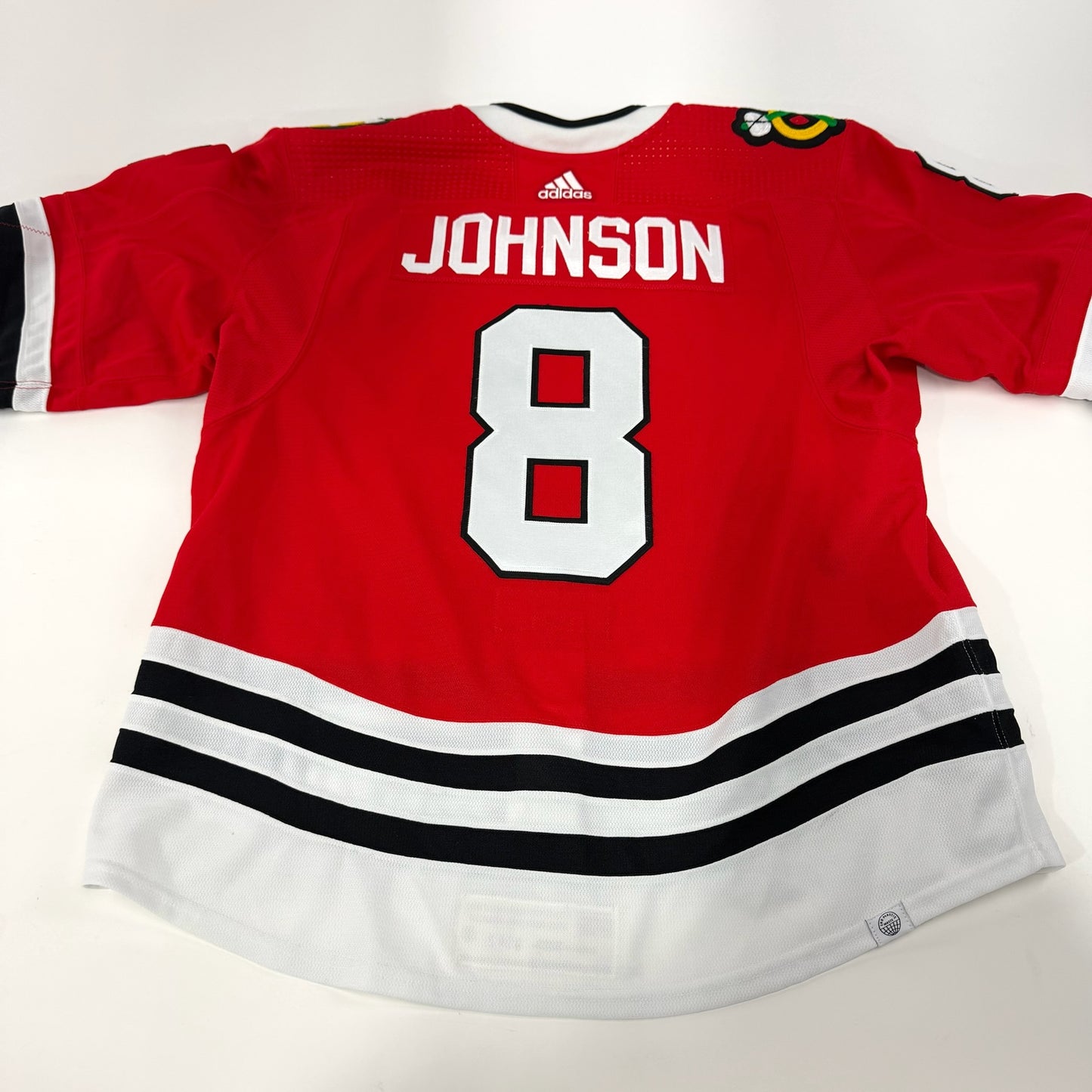 Jack Johnson #8 Home Chicago Blackhawks Game Worn Jersey 2022-2023, Set 2 | Size 58 | 9942-25491