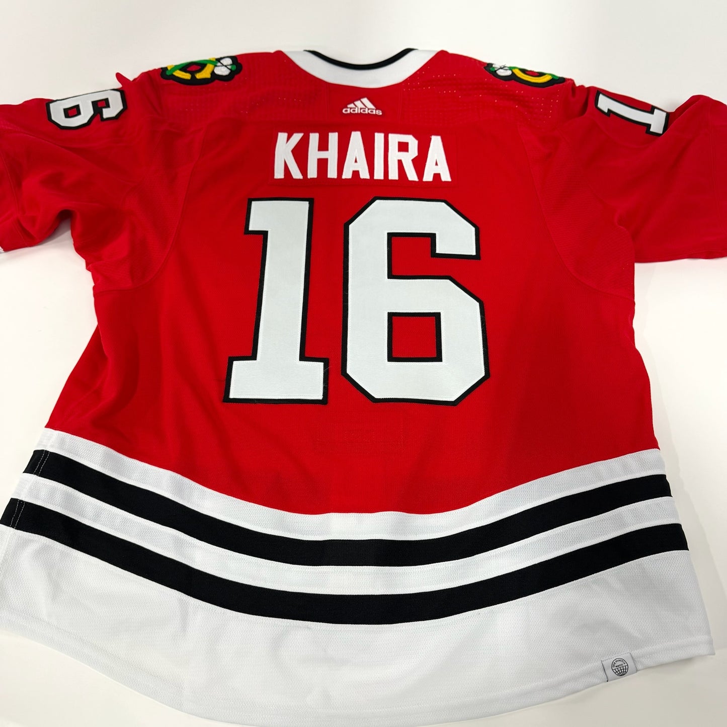 Jujhar Khaira #16 Home Chicago Blackhawks Team Issued Jersey 2021-2022 | Size 58 | 21708
