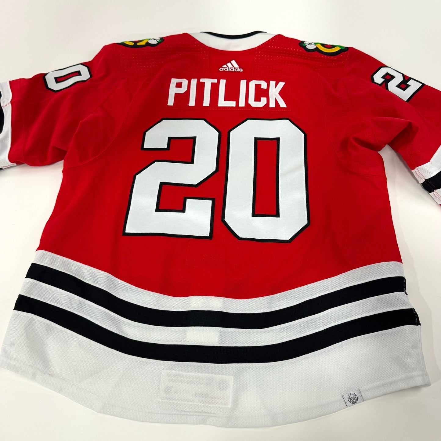 Rem Pitlick #20 Home Chicago Blackhawks Game Worn Jersey 2023-2024, Set 1 | Size 56 | 4704-25562