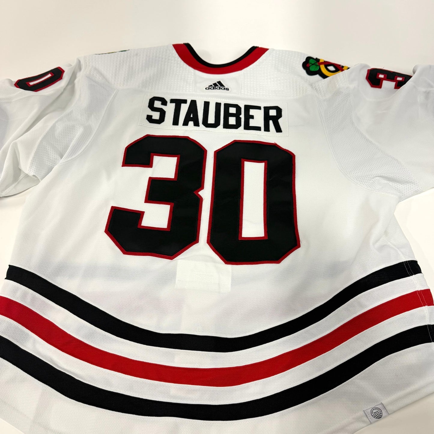 Jaxson Stauber #30 Away Chicago Blackhawks Game Worn Jersey 2023-2024, Set 22/23 - 1 | Size 58| 25588