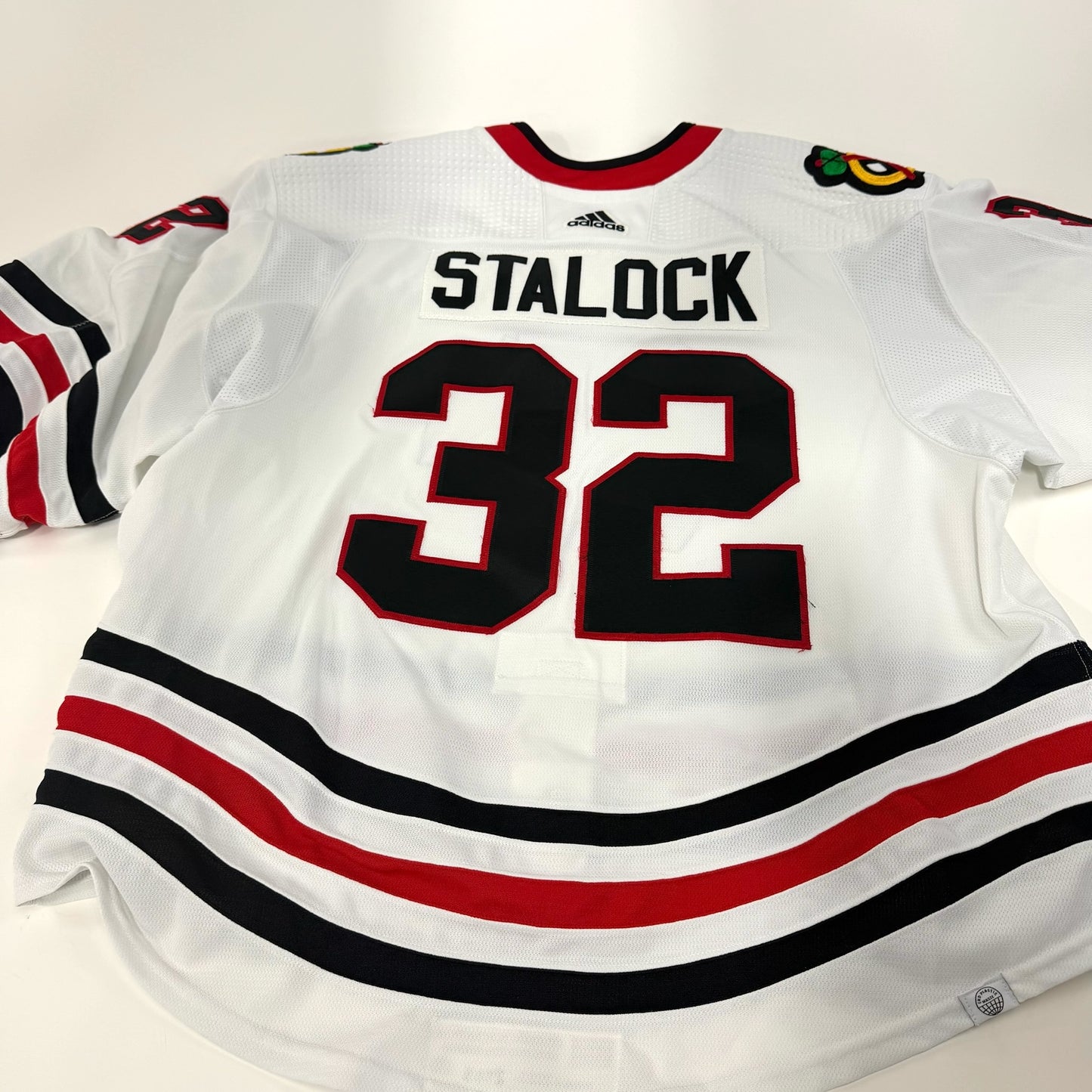 Alex Stalock #32 Away Chicago Blackhawks Game Worn Jersey 2022-2023, Set 2 | Size 58G | 2665-25516