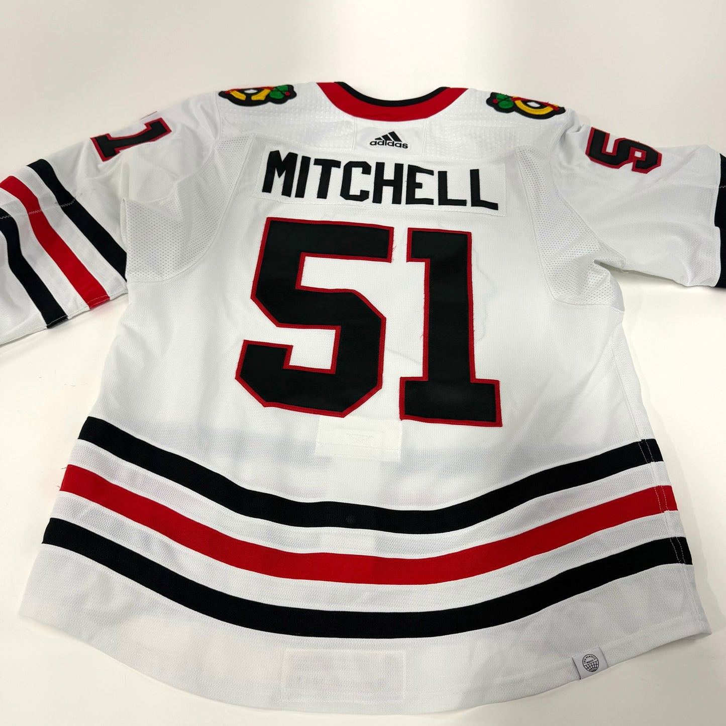 Ian Mitchell #51 Away Chicago Blackhawks Game Worn Jersey 2021-2022, Set 1 | Size 54 | 3843-21902