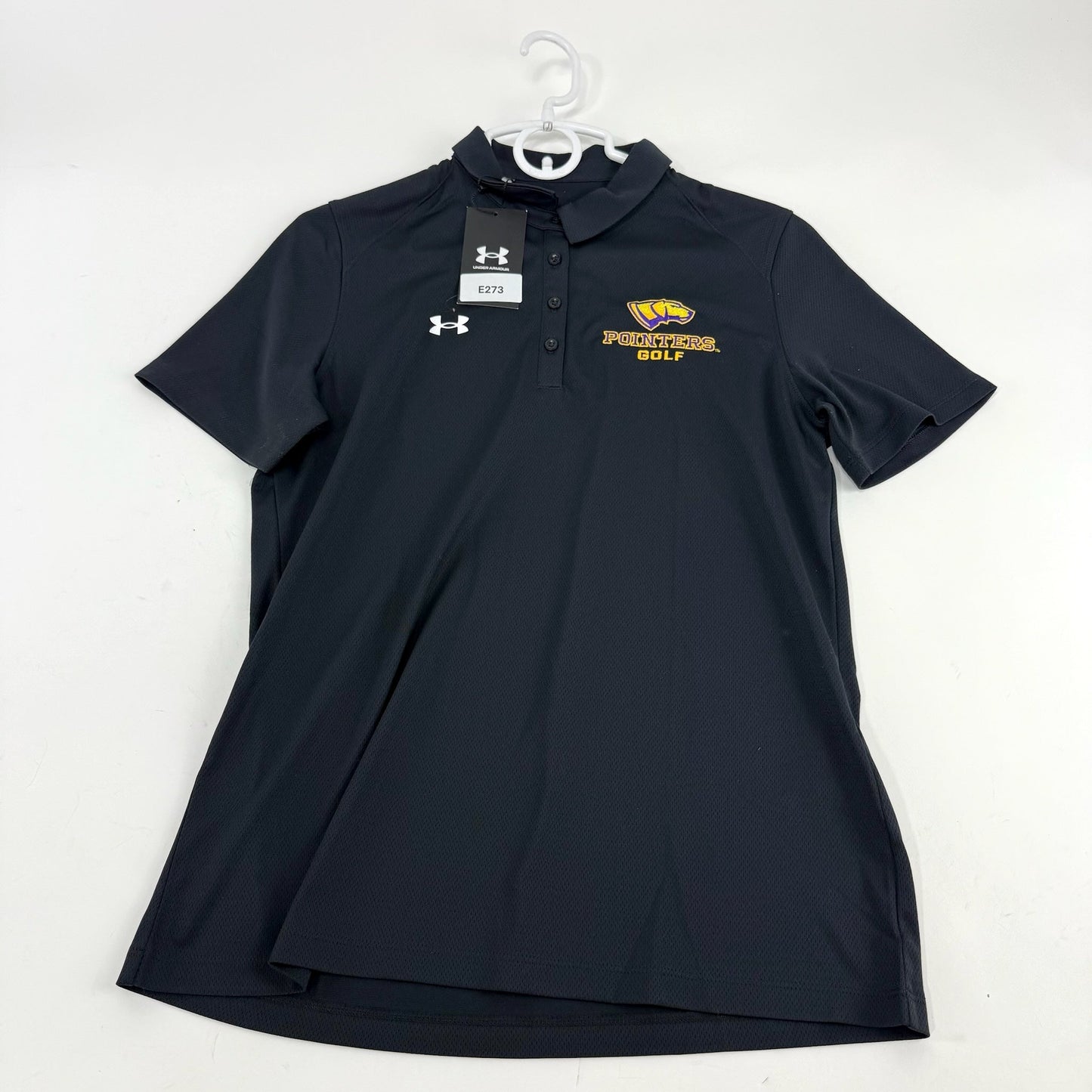 New Black Womens Under Armour UWSP Pointers Golf Polo | Womens M | E273 - Top Flight Hockey