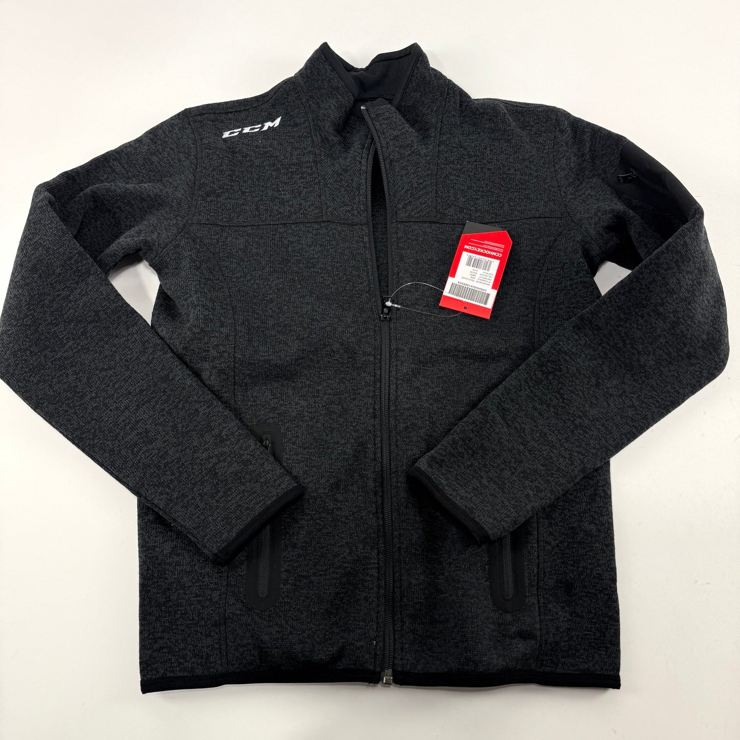 New Black CCM Youth Fleece Full Zip Jacket | Youth XL | #191520014322