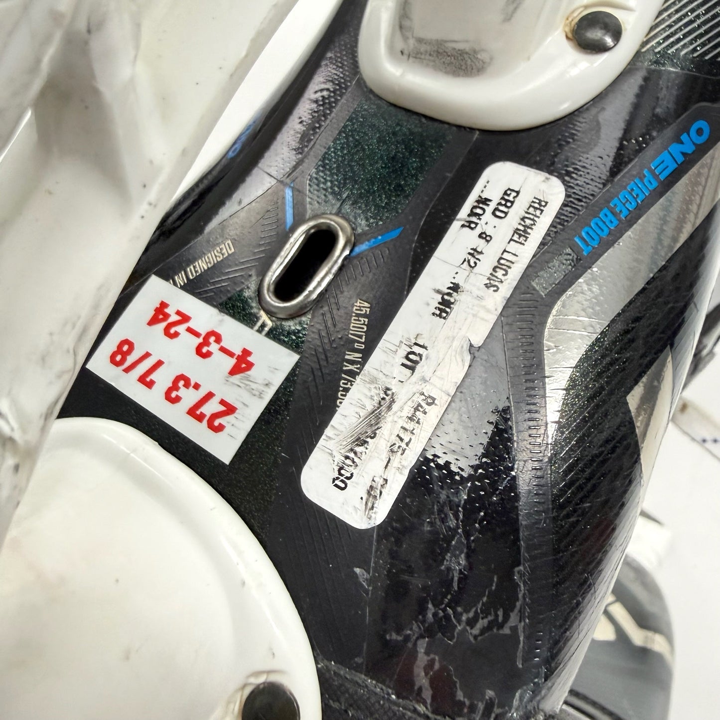 Used Black CCM Jetspeed FT6 Pro Skates | 8.5 D | Chicago Blackhawks Lukas Reichel | BH302 - Top Flight Hockey