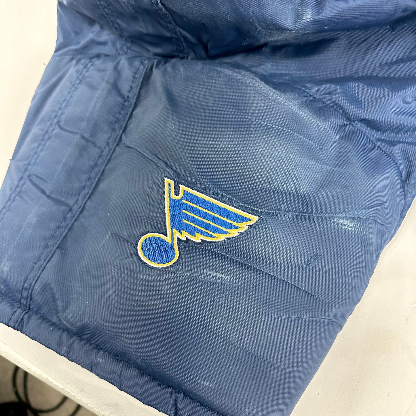 Used Navy CCM HP45 Pants | STL Blues | Senior Large | BOLDUC #76 - L576