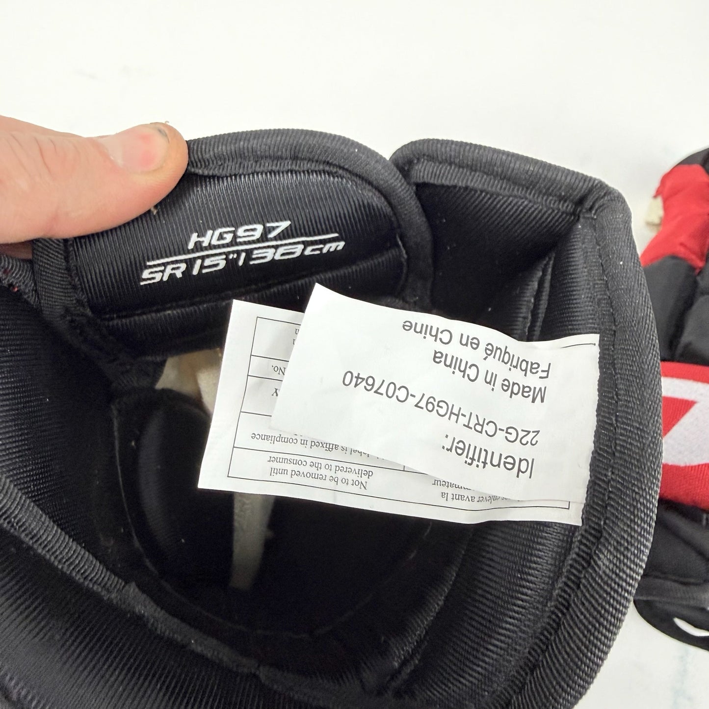 New Black and Red CCM HG97 Gloves | Hurricanes | 15" - #191035207516