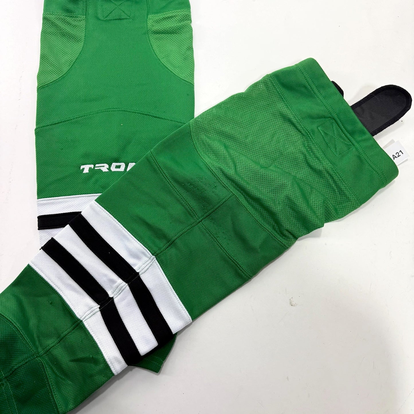 Used Green Dallas Stars Tron Socks | 24" | A21