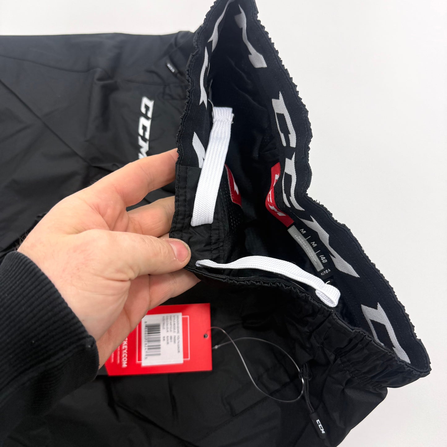 New Black CCM Youth Premium Hockey Warm Up Pant | Youth M | #888600282473
