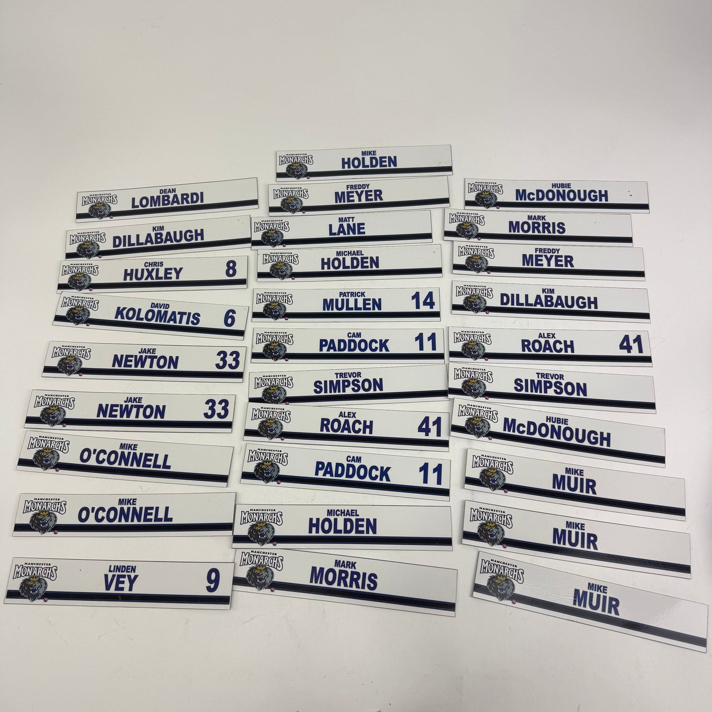 Manchester Monarchs Locker Room Nameplates (Group#1) - Top Flight Hockey
