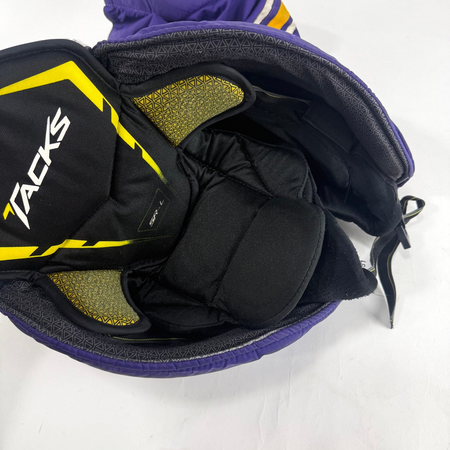 Used Purple/Yellow CCM Tacks 65C Pants | Large | E531