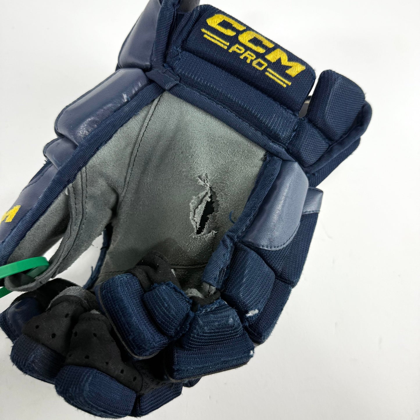 Used Stl Blues Navy CCM HGCL Gloves | 13" | Puvrenovic | D98