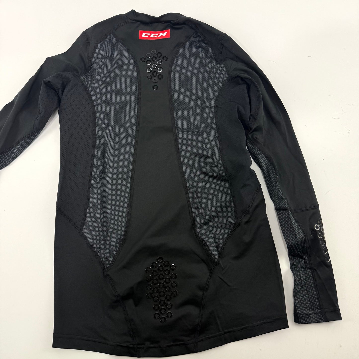 New Black CCM Compression Long Sleeve Top with Gel | Youth S | #191520511012