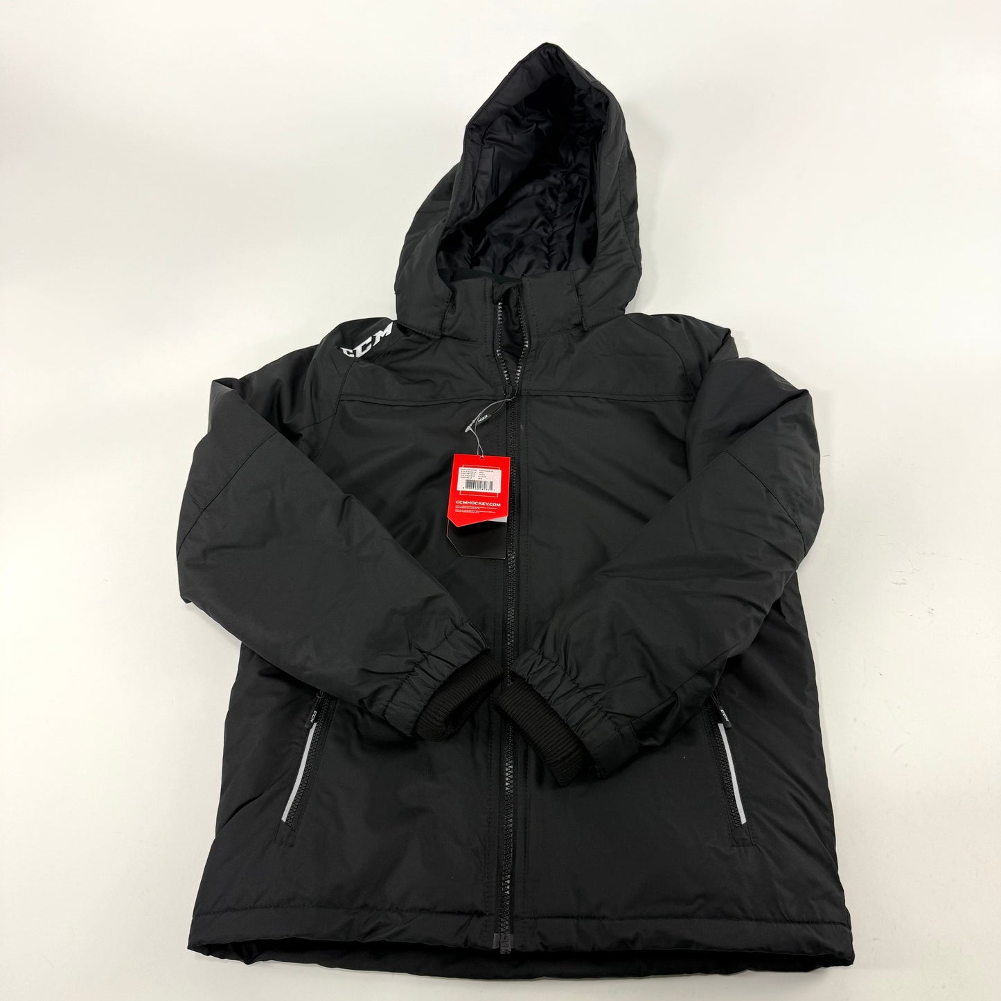 New Black CCM Youth Team Winter Jacket | Youth M | #888600282831
